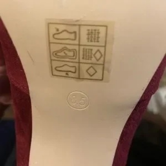 Allegra K Women's Foldable Ankle Boots - Burgundy - Picture 6 of 6